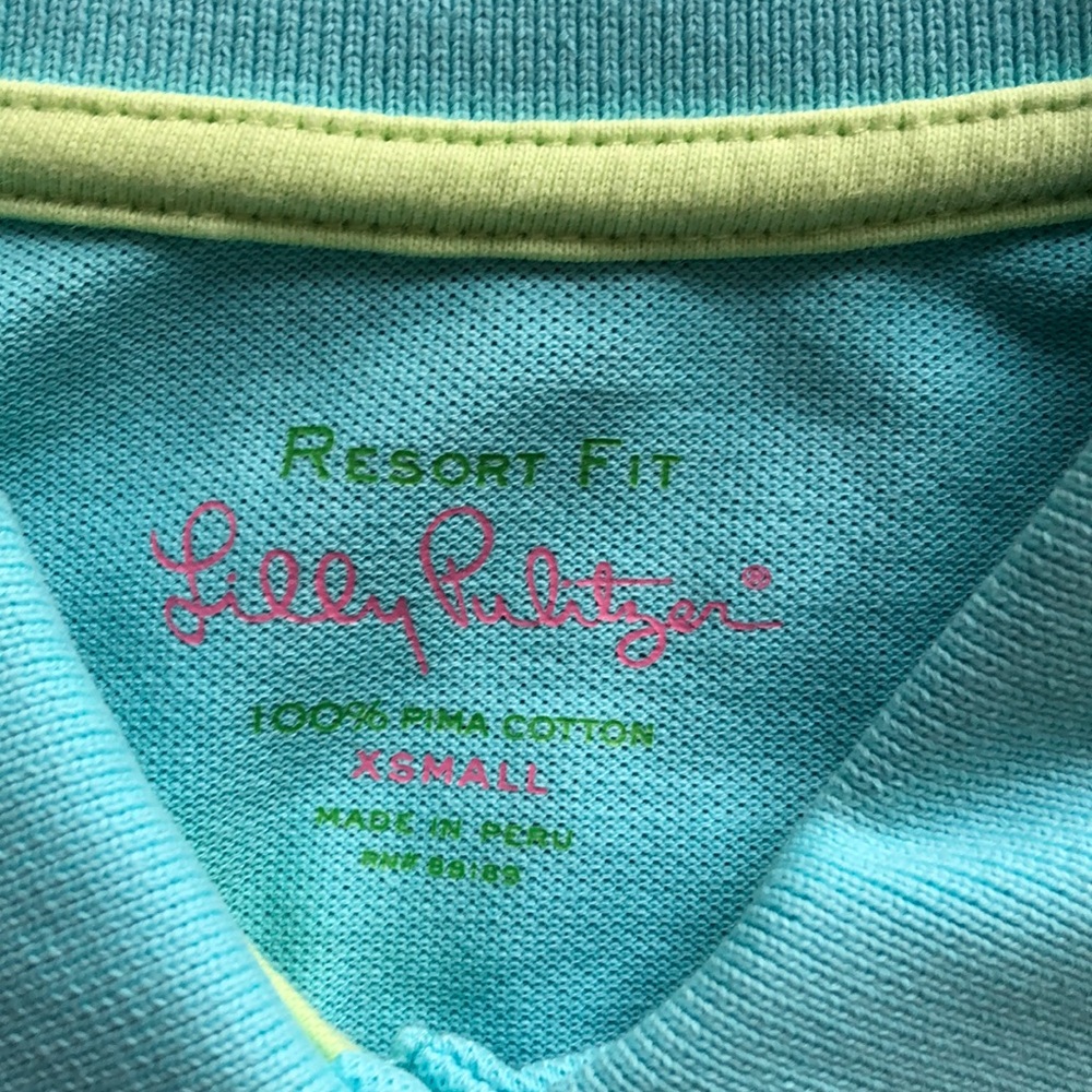 Lily Pulitzer teal woman’s polo shirt - Picture 4 of 5